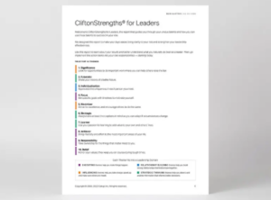 CliftonStrengths for Leaders